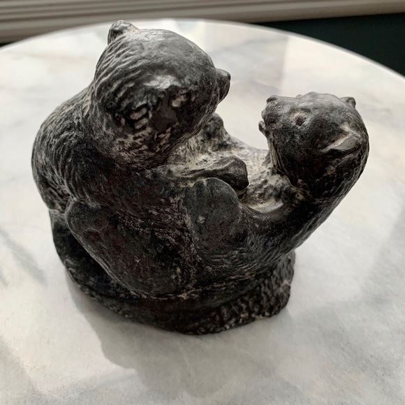An "Al Wolf Original" Bear Cubs Soapstone Carving - Picture 3 of 8